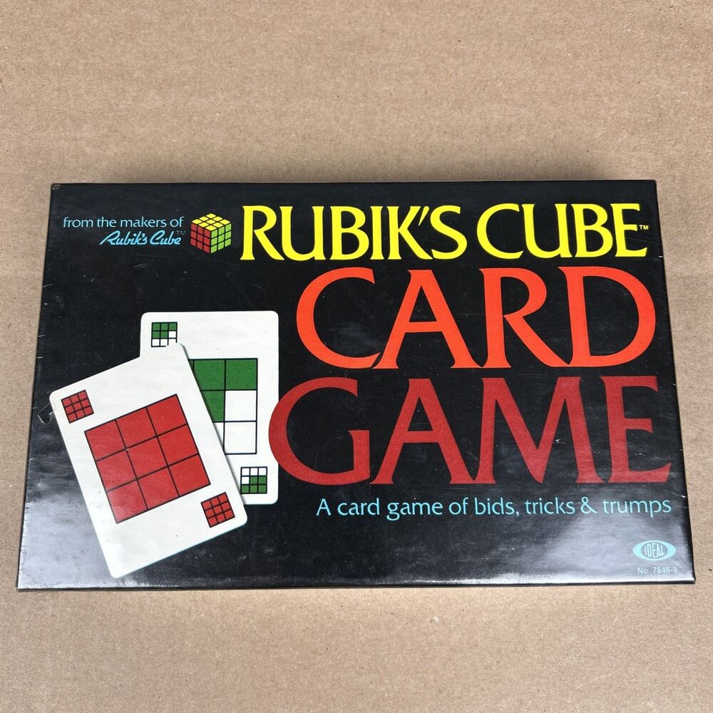 Vintage 1982 Rubik’s Cube Card Game Complete SEALED NOS Bids Tricks Trumps